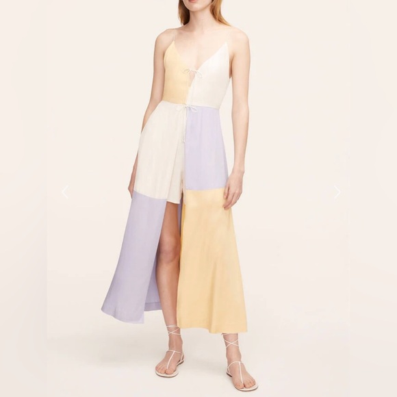 Rebecca Taylor Color-Blocked Twill Dress - Picture 1 of 10